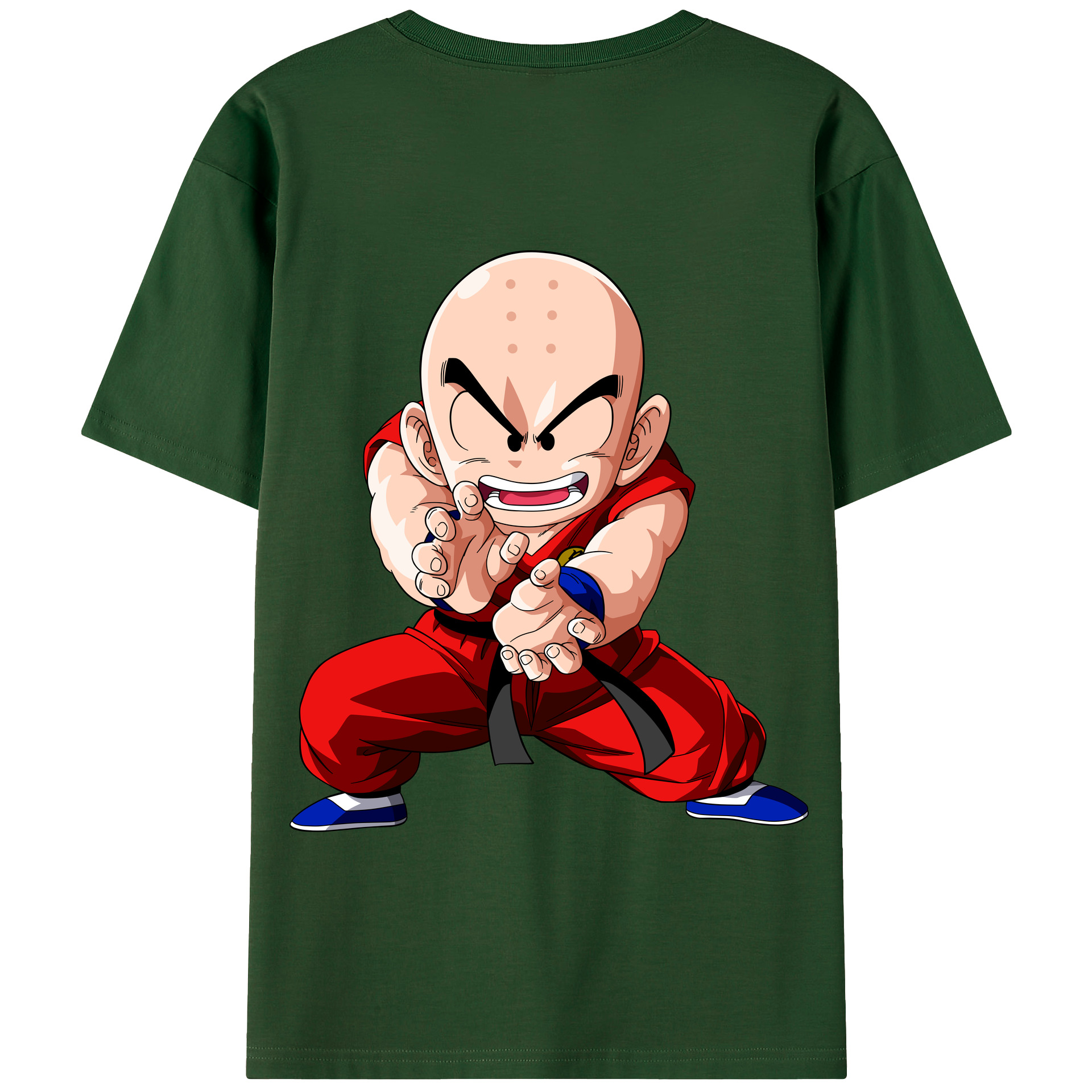 （画像用） ドラゴンボール クリリン DRAGON BALL krillin 綿100％半袖Tシャツ（背面プリント）